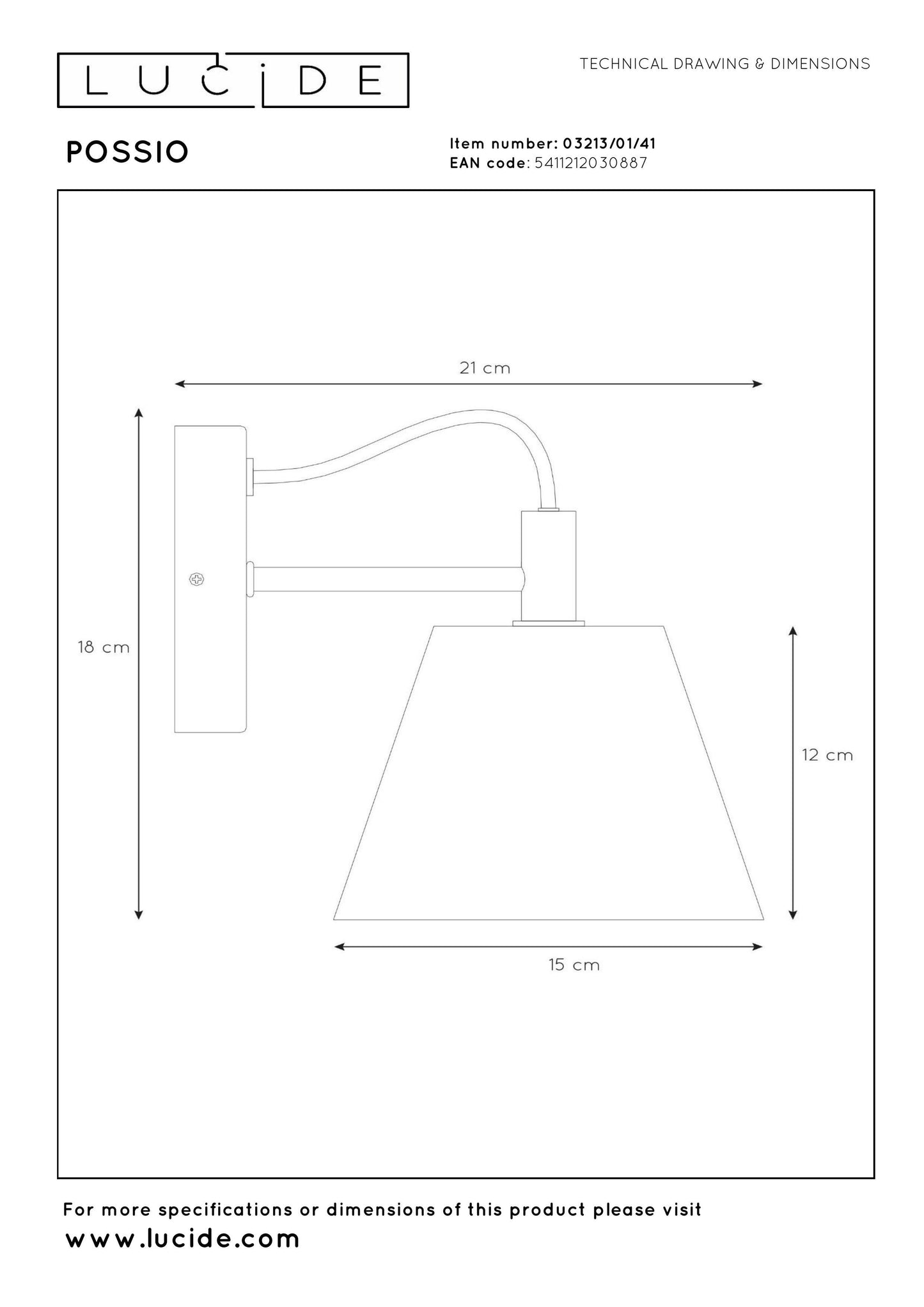 Lucide Possio Decorative Wall Light