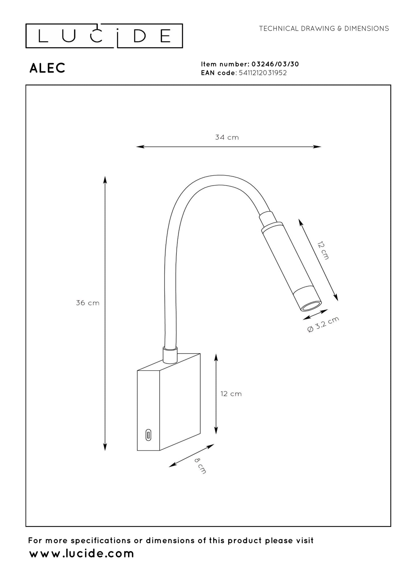 Lucide Alec Wall Spotlight