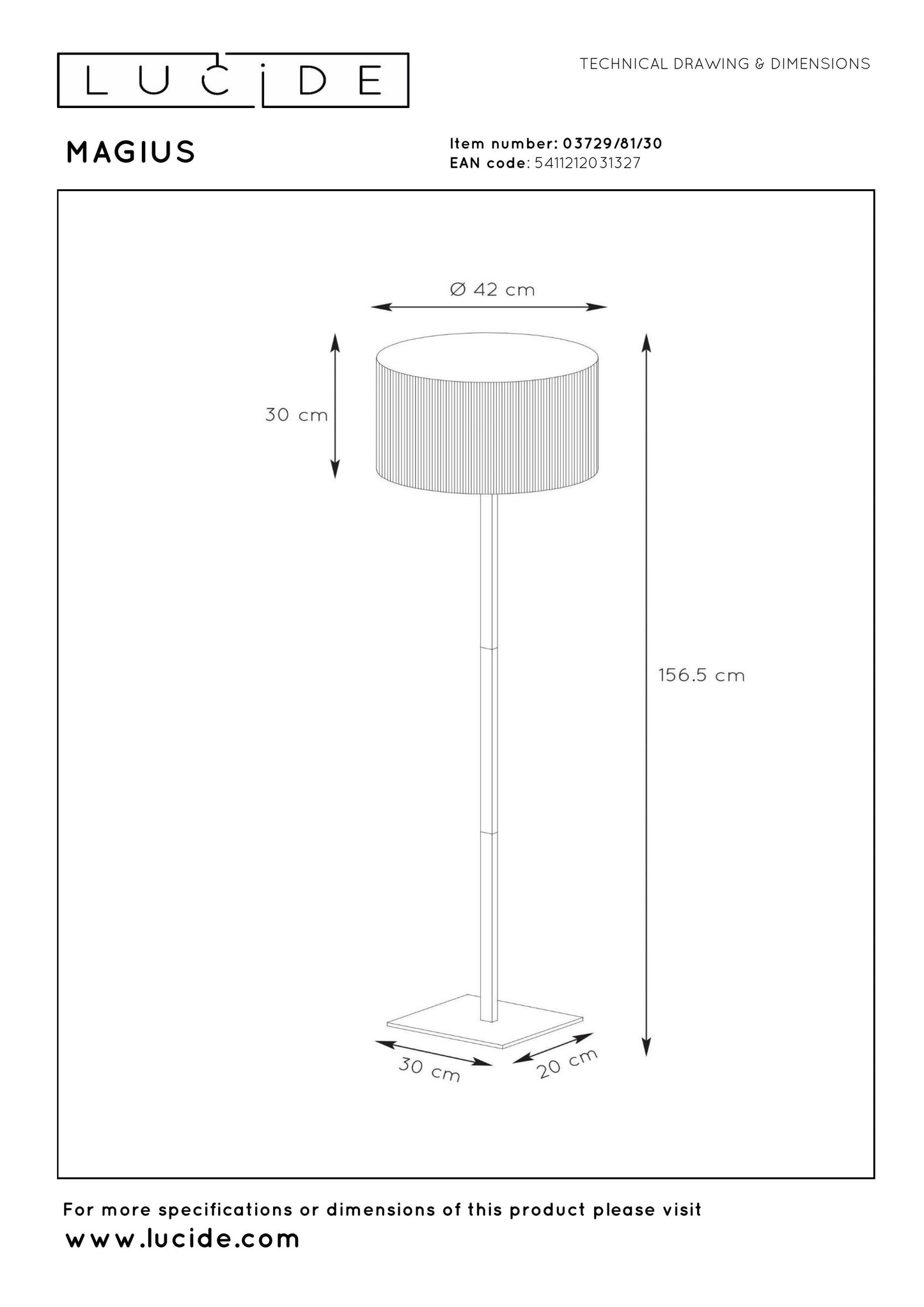 Lucide Magius Floor Lamp