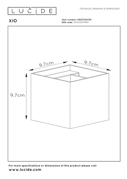 Lucide Xio Cube Aplique Bañador de Pared