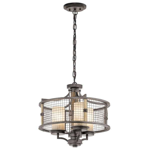 Elstead Ahrendale 3-Light Duo-Mount Chandelier