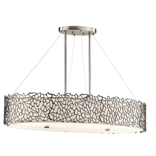 Elstead Silver Coral Colgante Ovalado