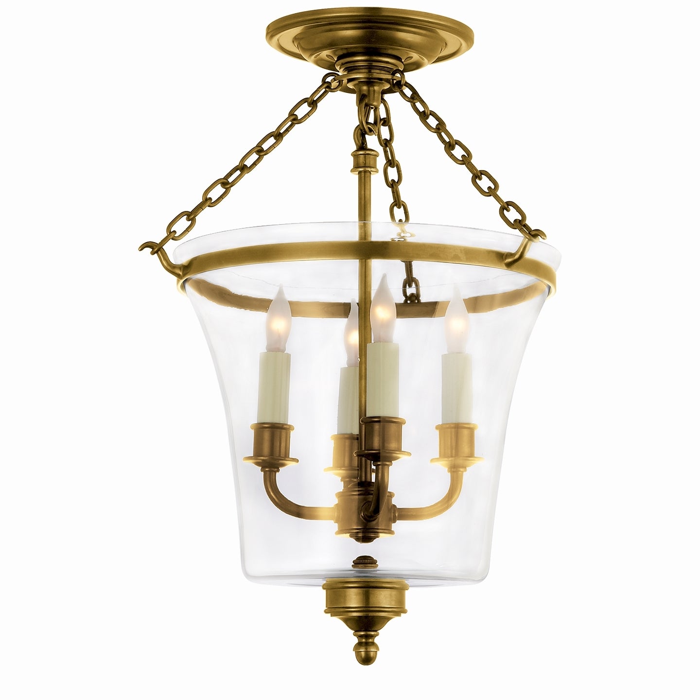 Visual Comfort Sussex Bell Jar Plafón Semiencastrado con Farol
