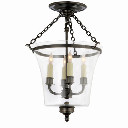 Visual Comfort Sussex Bell Jar Plafón Semiencastrado con Farol