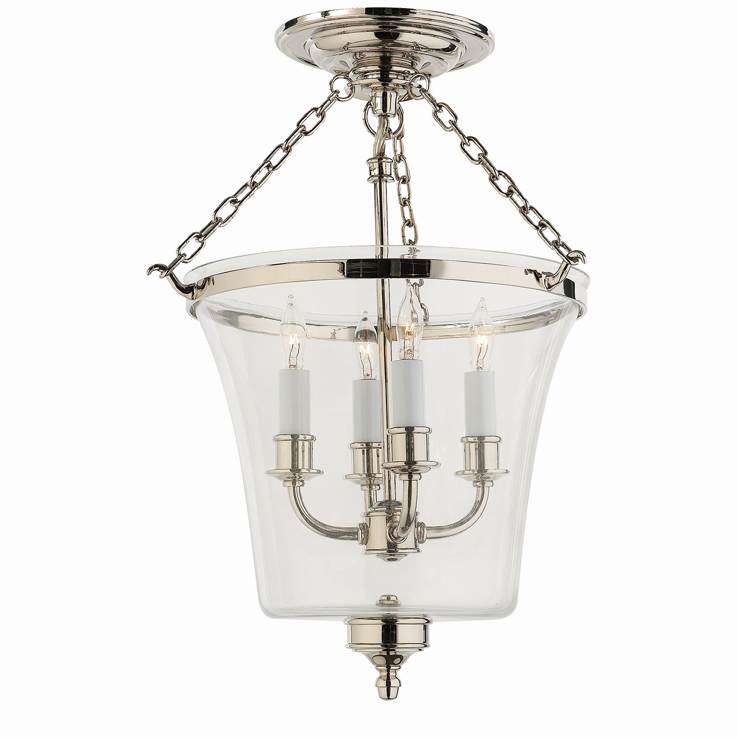 Visual Comfort Sussex Bell Jar Plafón Semiencastrado con Farol