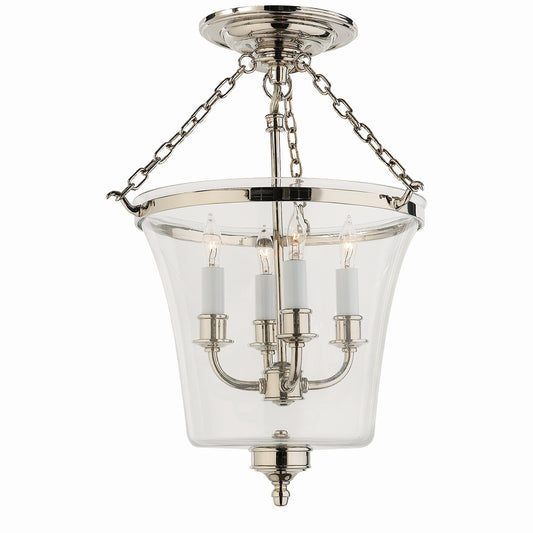 Visual Comfort Sussex Bell Jar Plafón Semiencastrado con Farol