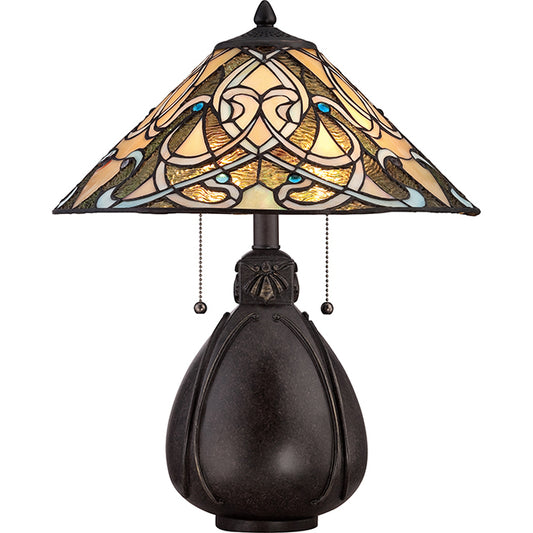 Elstead India Tiffany Lámpara de Mesa