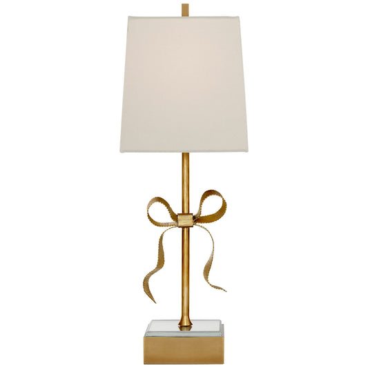 Visual Comfort Ellery Lámpara de Mesa con Lazo de Gros-Grain