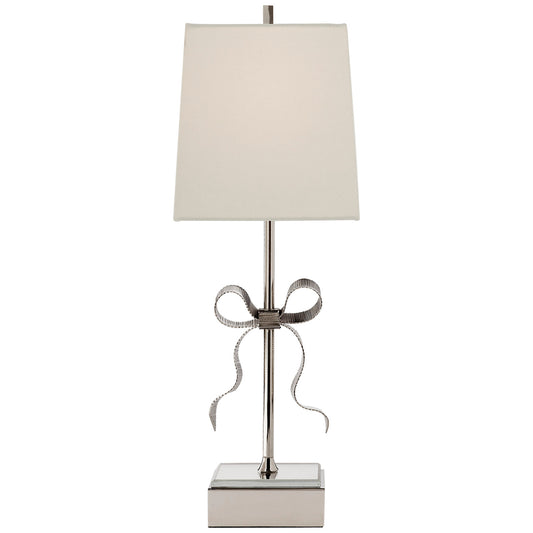 Visual Comfort Ellery Lámpara de Mesa con Lazo de Gros-Grain