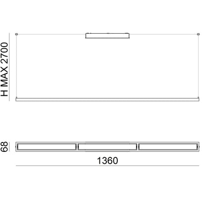 Stilnovo Tablet PX Lámpara Colgante Lineal