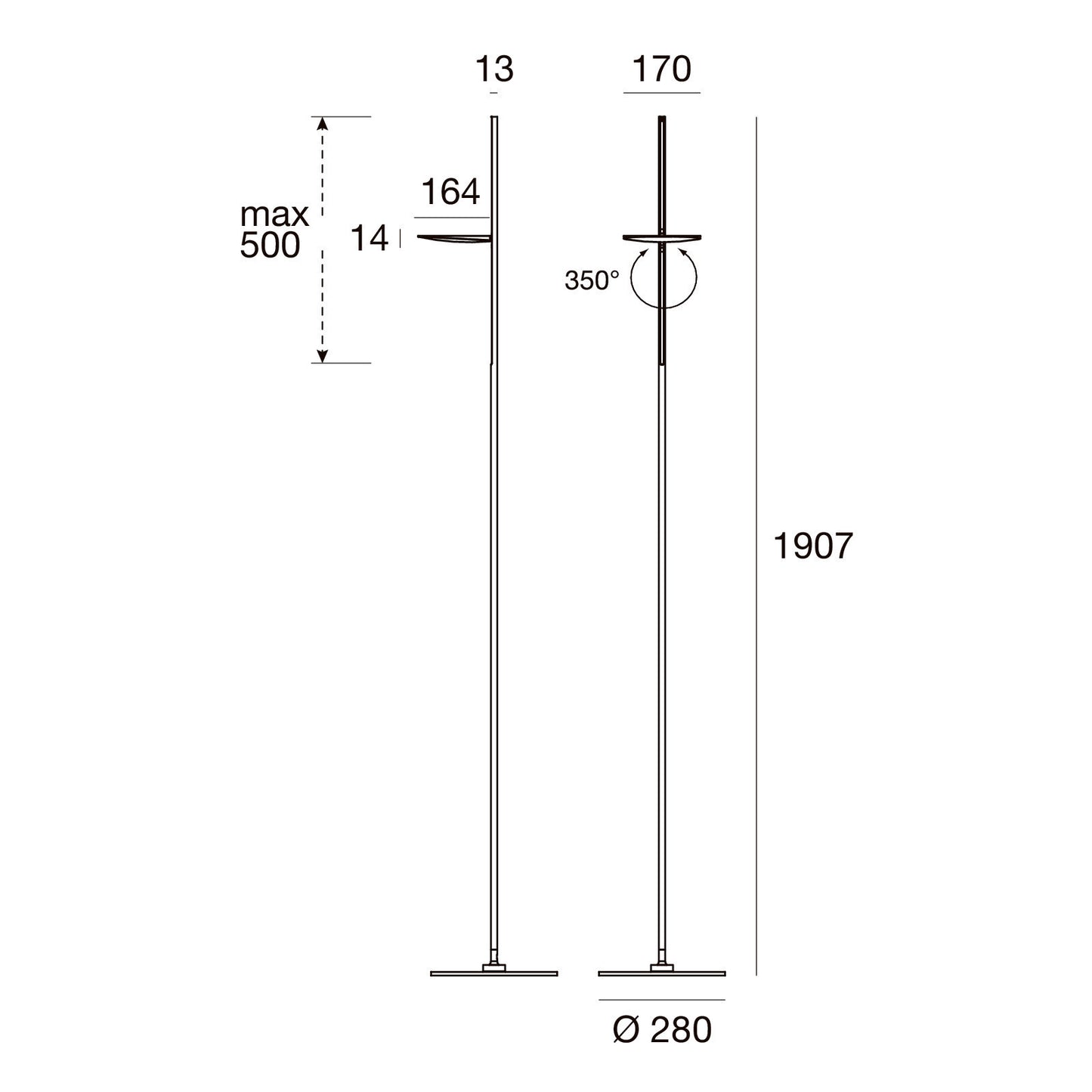 Stilnovo Disc Floor Lamp