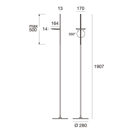 Stilnovo Disc Floor Lamp