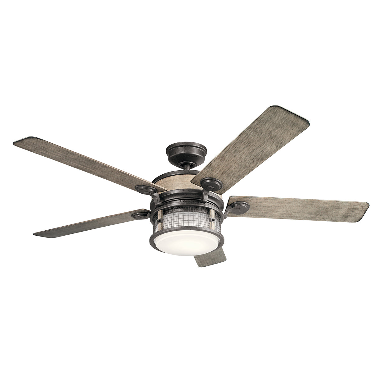Elstead Industrial Rustic Ventilador de Techo con Luz