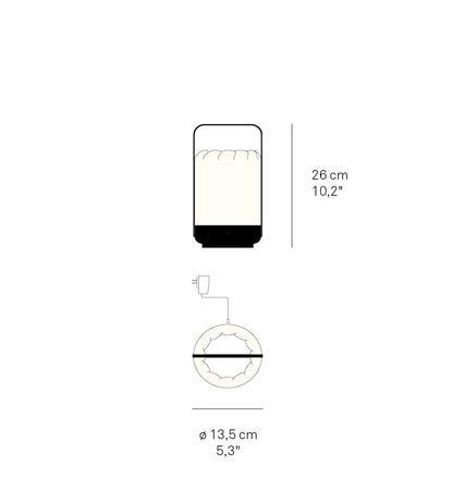 LZF Chou Lámpara de Mesa Portátil