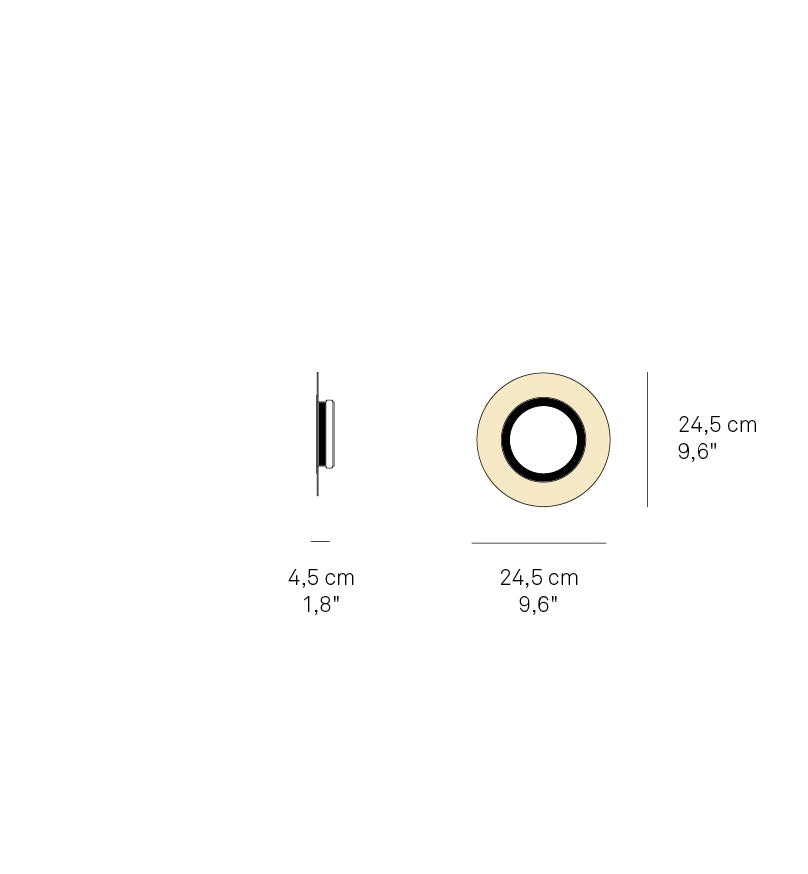LZF Lens Circular Aplique Decorativo con Espejo