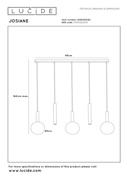 Lucide Josiane Pendant Light