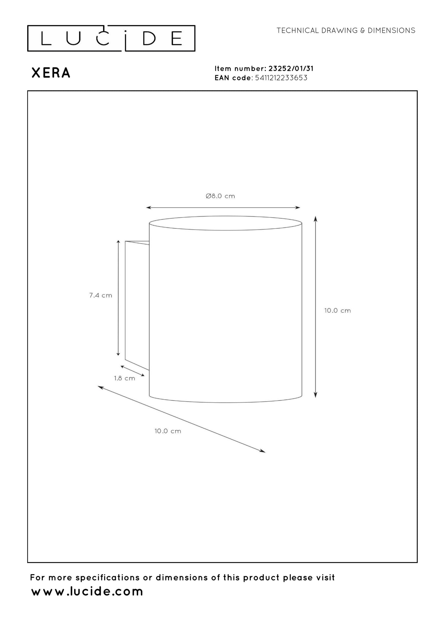 Lucide Xera Wall Washer
