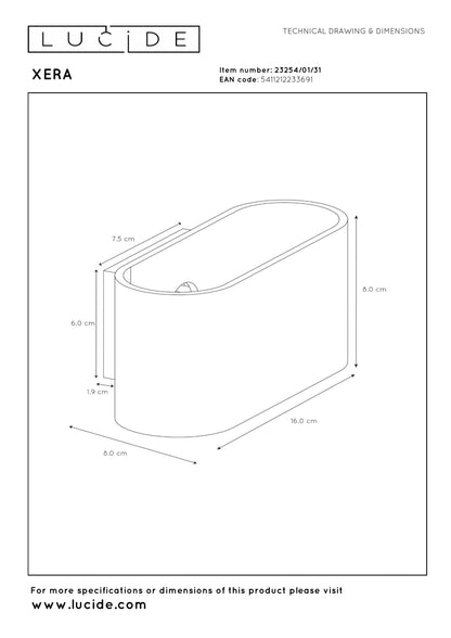 Lucide Xera Wall Washer