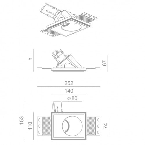 Brick In The Wall Pixo Downlight Empotrado