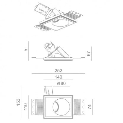 Brick In The Wall Pixo Downlight Empotrado