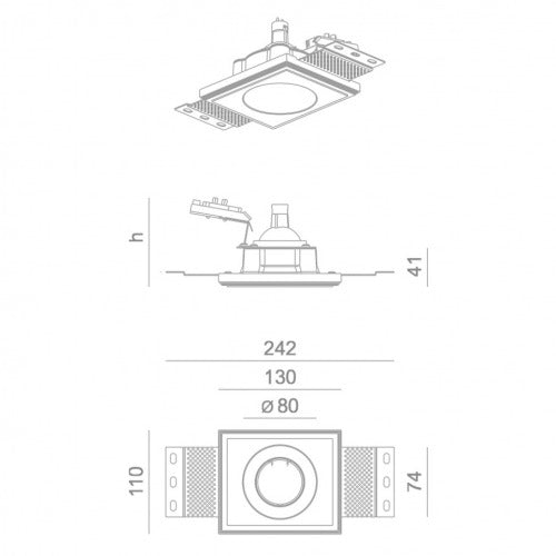 Brick In The Wall Pixo Downlight Empotrado