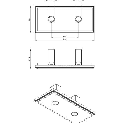 Brick In The Wall 200Cent Downlight de Baño