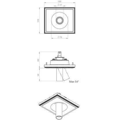 Brick In The Wall 200Cent Downlight para Baño