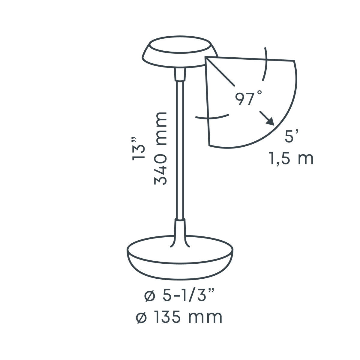 In-Lite SWAY TABLE Lámpara de Mesa Exterior Portátil