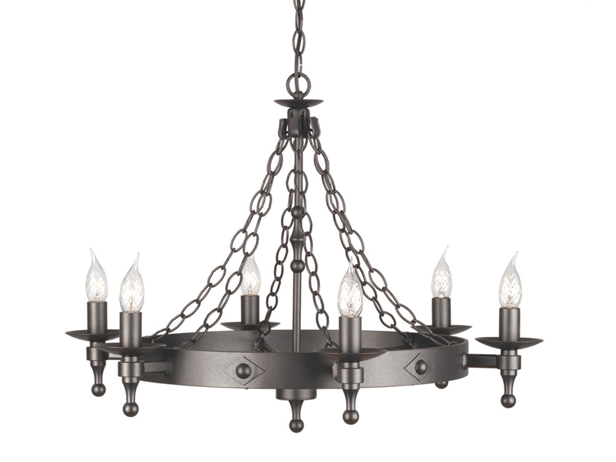 Elstead Warwick 6 Light Chandelier