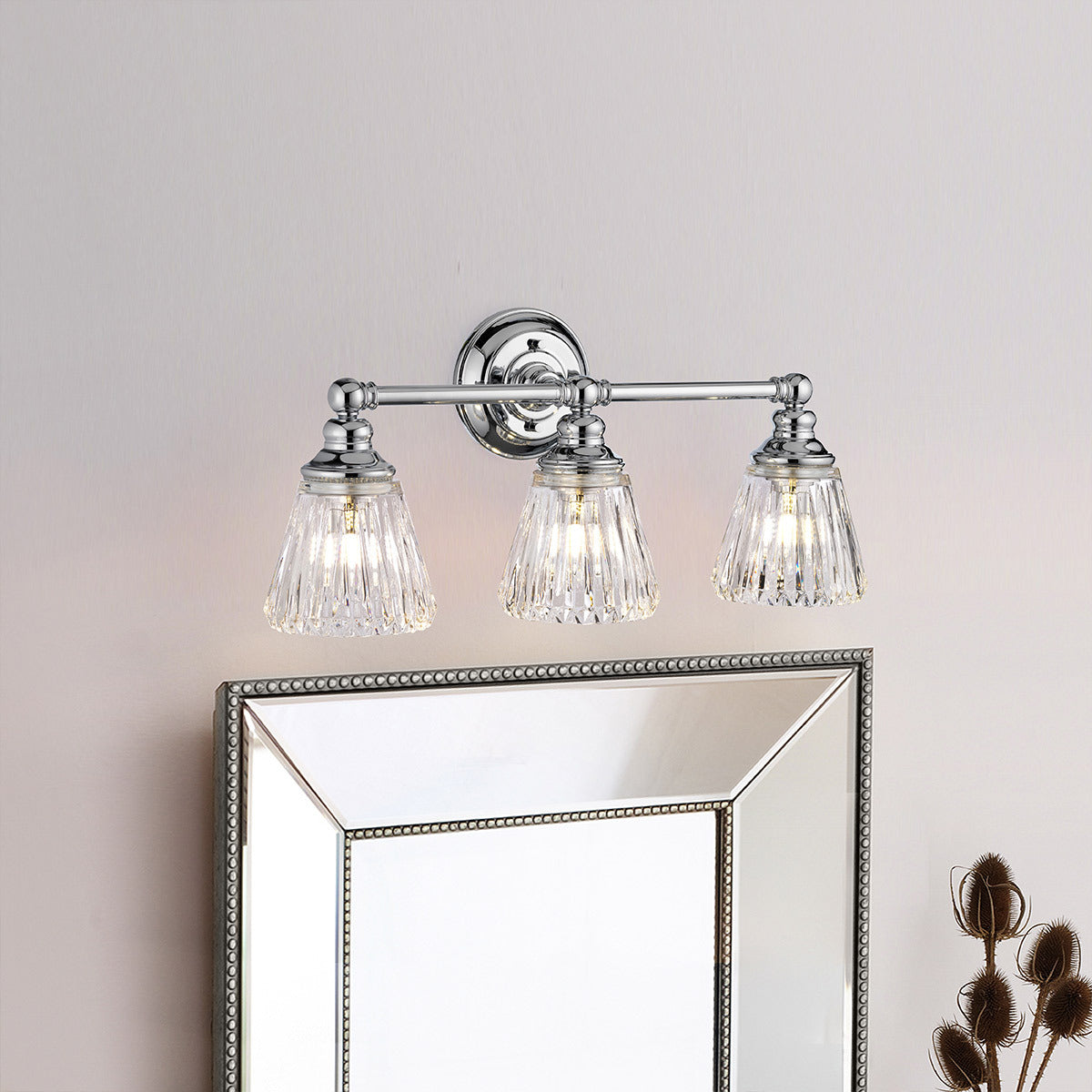 Quintiesse Keynes 3-Light Bathroom Wall Light