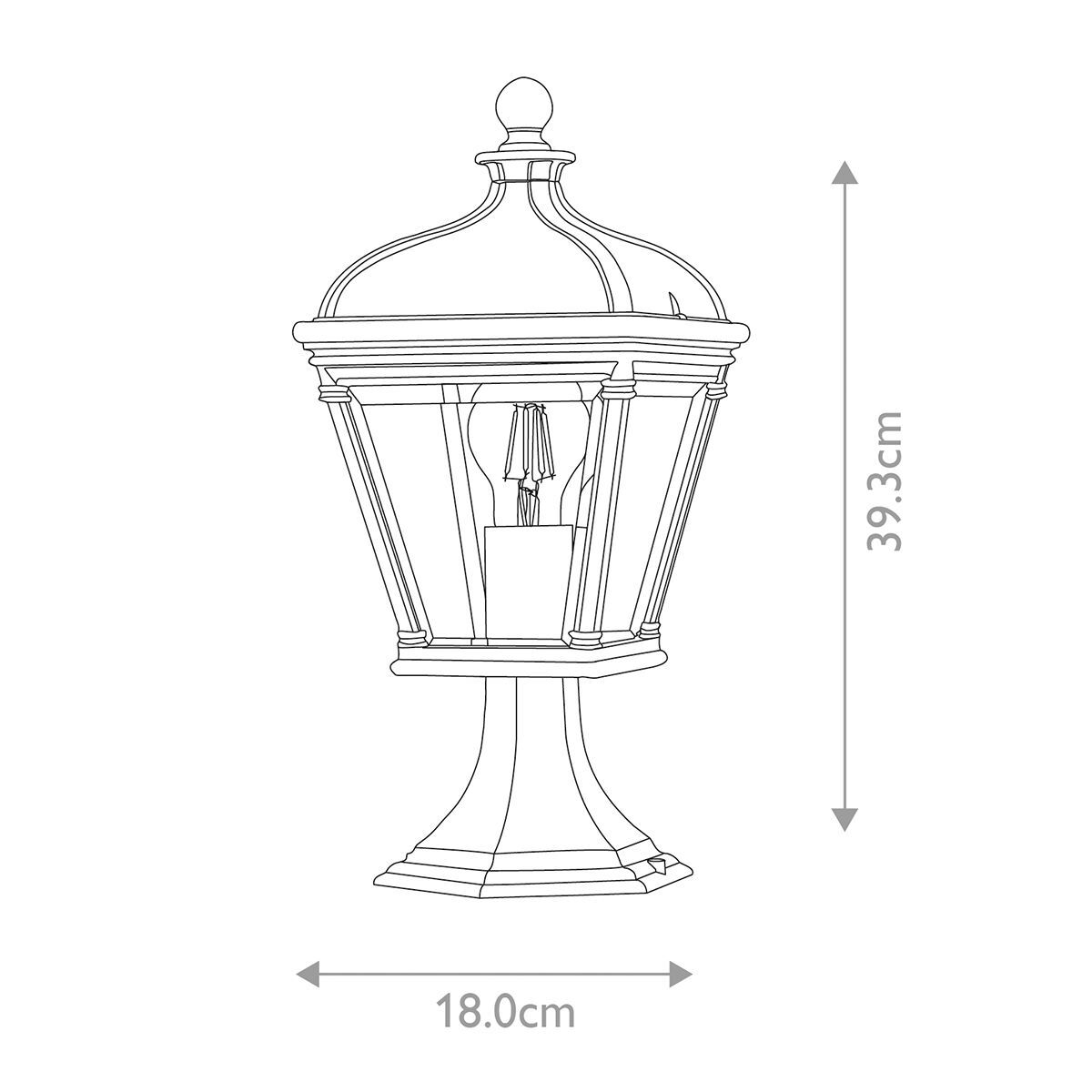 Elstead Bayview Farol de Pedestal para Exterior