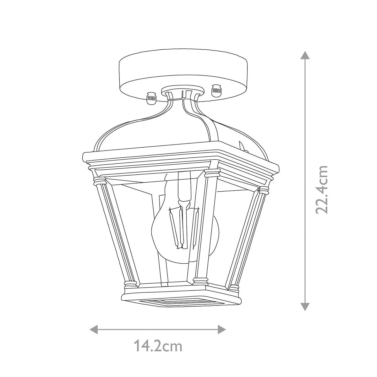Elstead Bayview Farol de Techo para Exterior