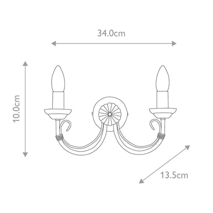 Elstead Chartwell Aplique Decorativo de Dos Luces