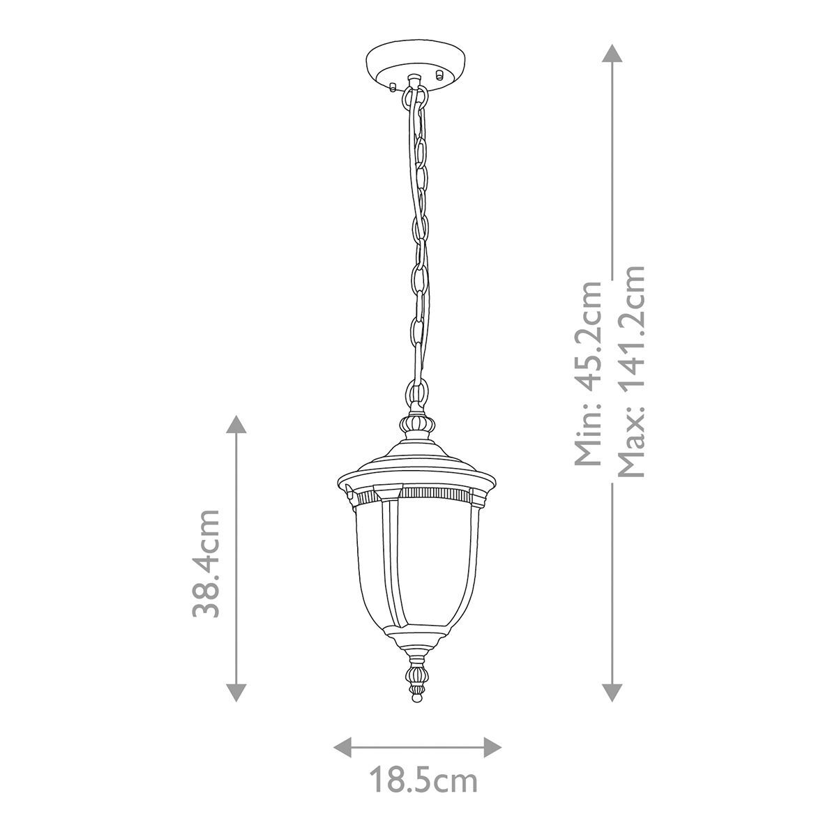Elstead Cleveland Farola de Cadena para Exterior