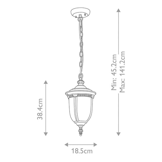 Elstead Cleveland Farola de Cadena para Exterior