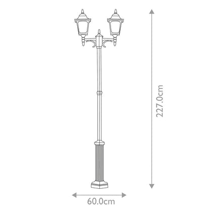 Elstead Chapel Twin Lantern Outdoor Post Light