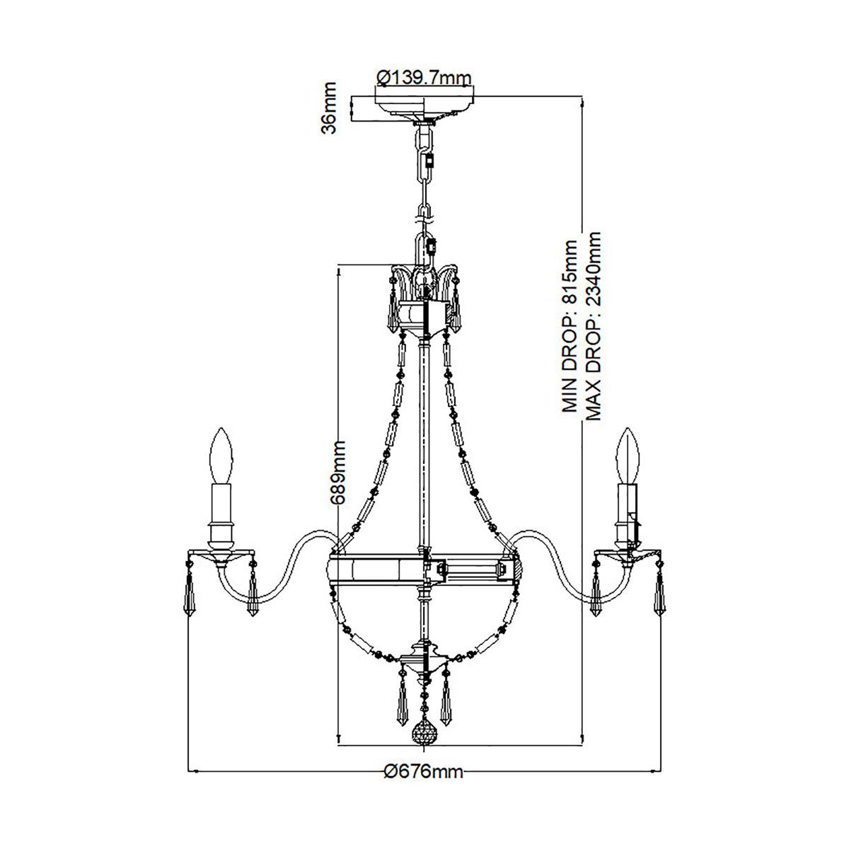 Feiss Bellini Chandelier