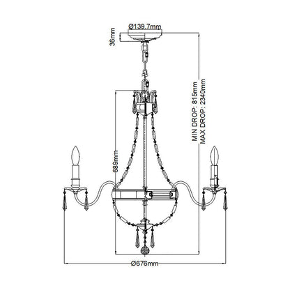 Feiss Bellini Chandelier