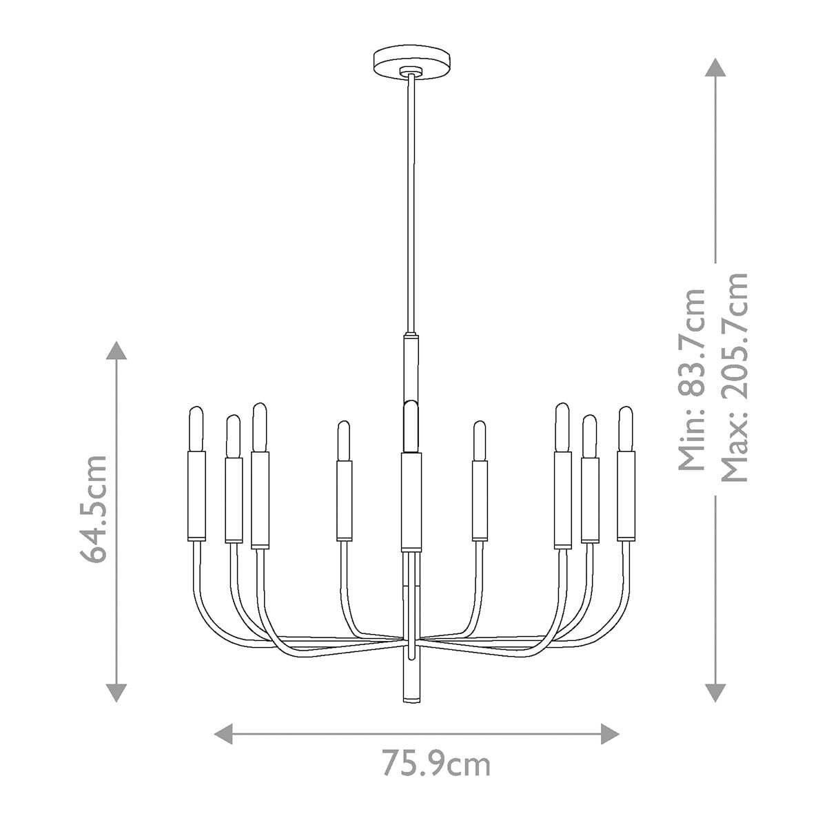 Feiss Brianna 9-Light Chandelier
