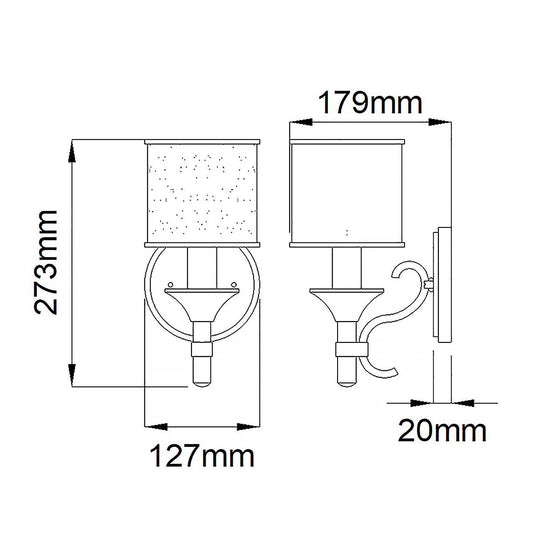 Elstead Lacey Aplique Decorativo de Pared