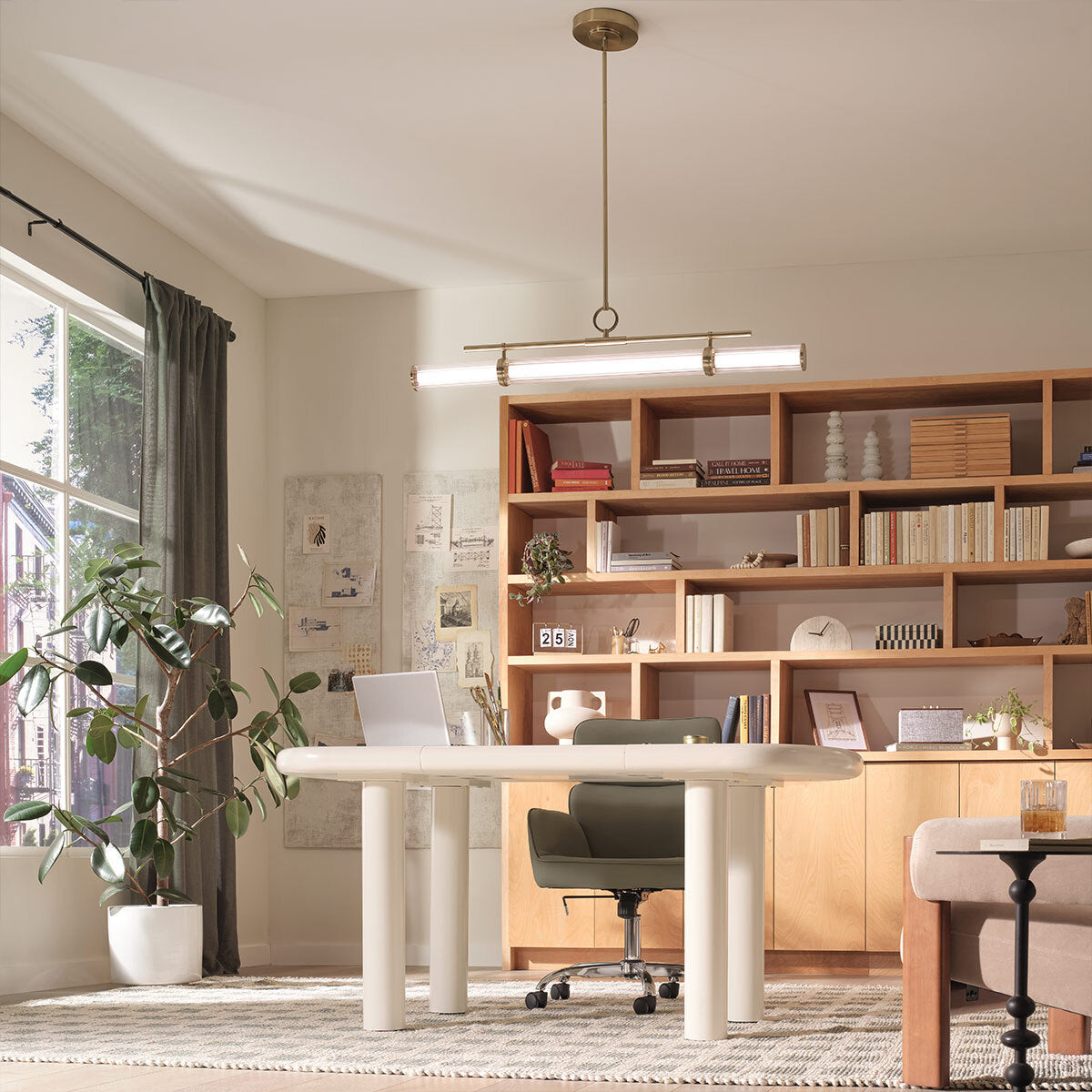 Elstead Riven Linear LED Pendant