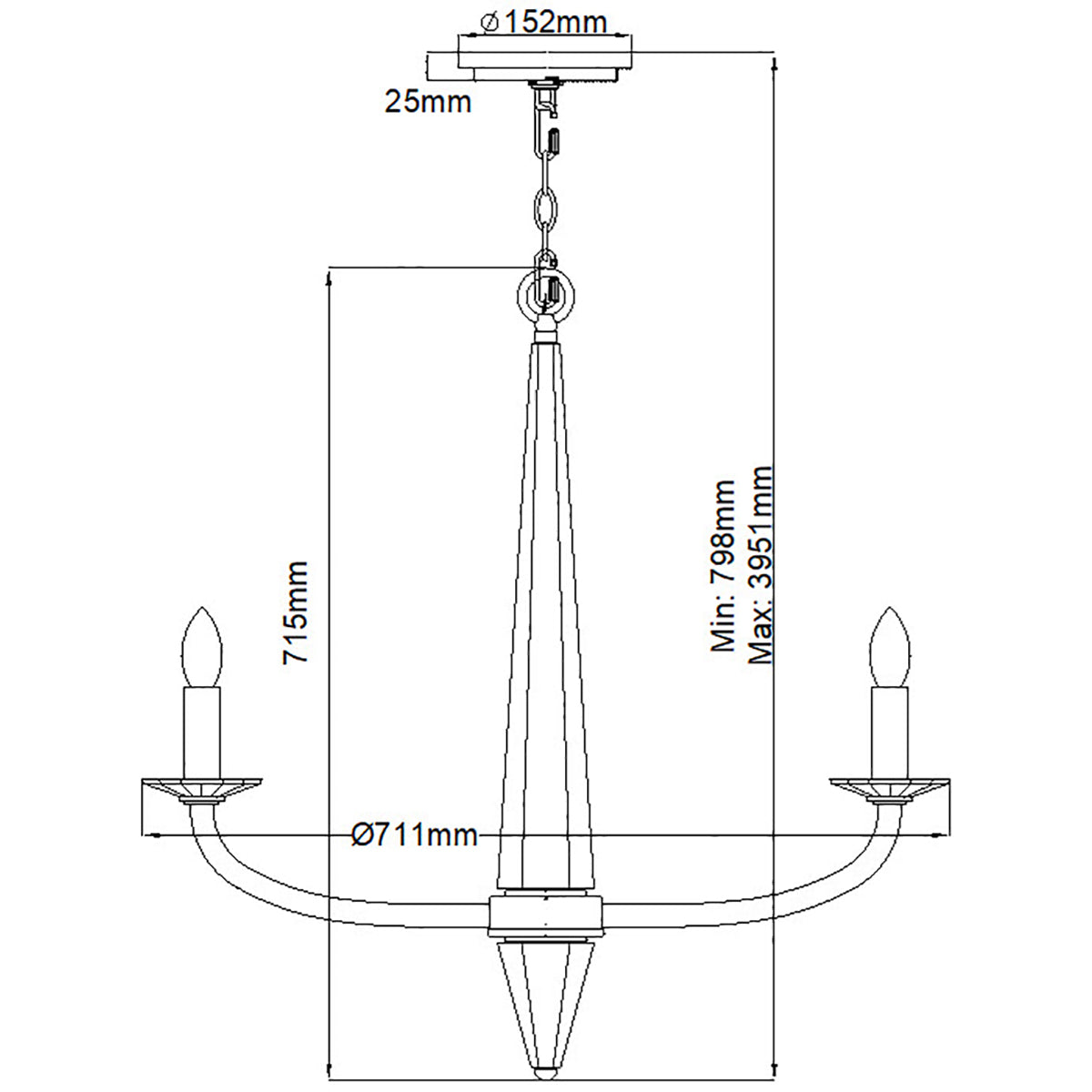 Quintiesse Ascher 6-Light Chandelier