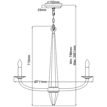 Quintiesse Ascher 6-Light Chandelier