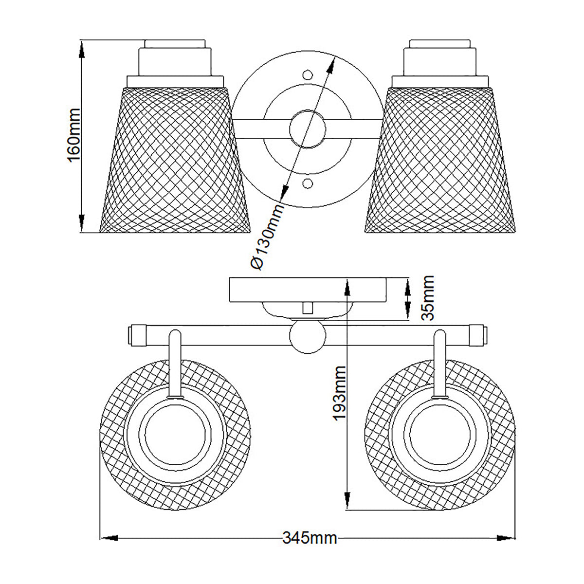Quintiesse Hudson Bathroom Wall Light