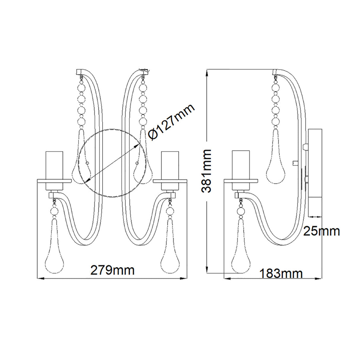 Quintiesse Karlee Aplique de Pared