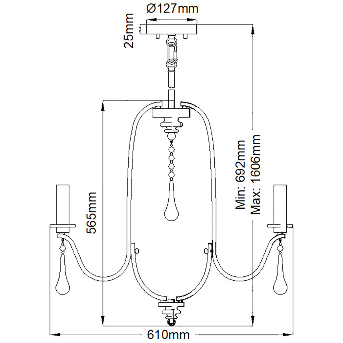 Quintiesse Karlee 5-Light Chandelier