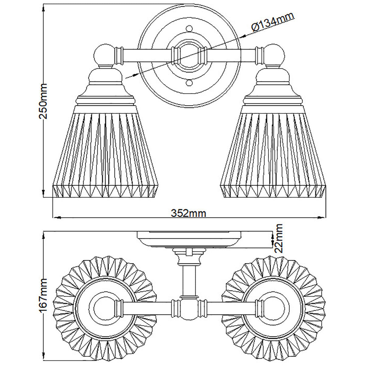 Quintiesse Keynes Bathroom Wall Light