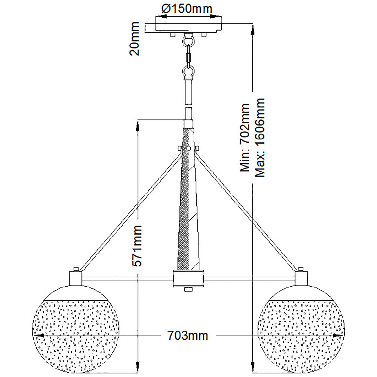Quintiesse Marilyn 4-Light Pendant Chandelier