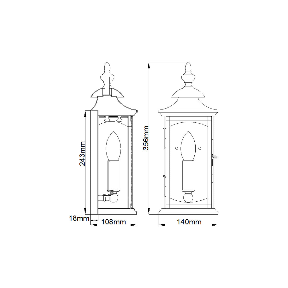 Quintiesse Market Square Farol de Pared Exterior