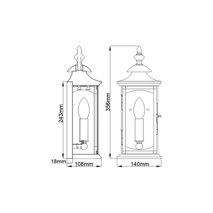 Quintiesse Market Square Farol de Pared Exterior